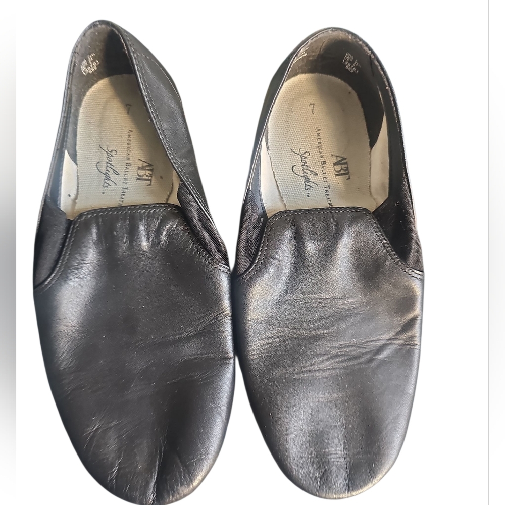 ABT Spotlights Black Leather Twin Gore Jazz Shoes Size:7